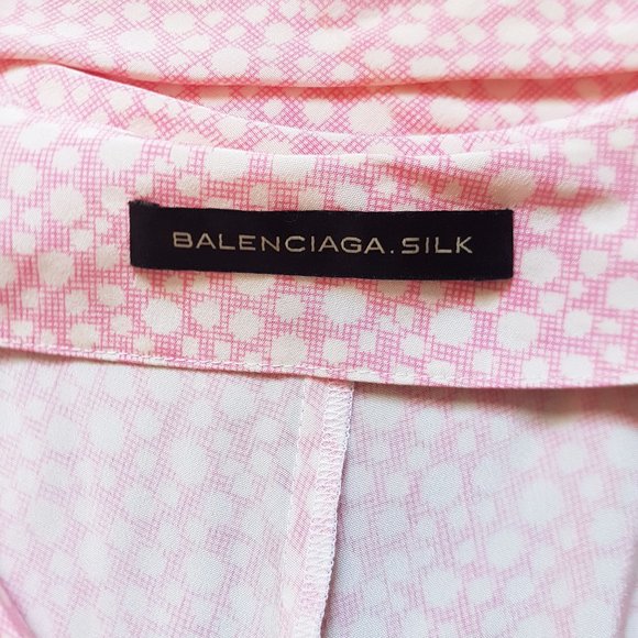 Vintage Balenciaga Pink Silk Dress Size 38, Balenciaga French Designer Dress - Picture 5 of 7